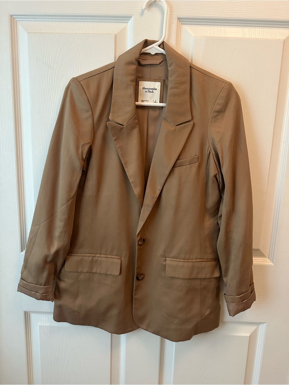 Abercrombie & Fitch Women's Camel Blazer Jacket